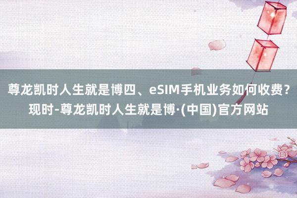 尊龙凯时人生就是博四、eSIM手机业务如何收费？现时-尊龙凯时人生就是博·(中国)官方网站